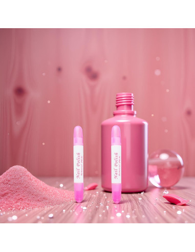 Set 2 Bolígrafos Correctores Esmalte Uñas WLngtv 6g Rosa
