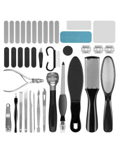 Kit de Pedicura Profesional Rosmax 36 Herramientas Acero Inoxidable