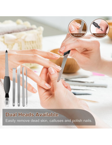 Kit de Pedicura Profesional Rosmax 36 Herramientas Acero Inoxidable