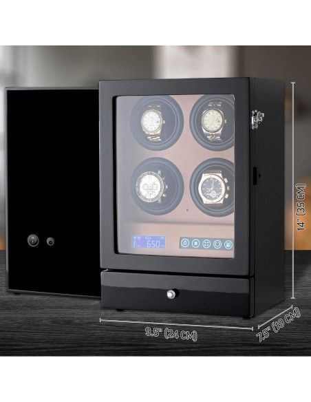 Enrollador de Reloj Automático Leader S204 con Luz LED y Control Táctil Enrollador de Reloj Automático Leader S204 con Luz LED y Control Táctil