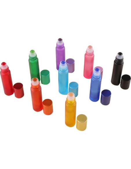 6 Botellas de Aceite Esencial Roller YORROR 10ml Vidrio Amarillo 6 Botellas de Aceite Esencial Roller YORROR 10ml Vidrio Amarillo