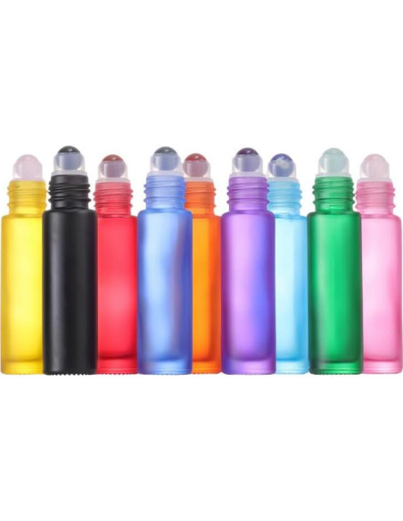 6 Botellas de Aceite Esencial Roller YORROR 10ml Vidrio Amarillo 6 Botellas de Aceite Esencial Roller YORROR 10ml Vidrio Amarillo