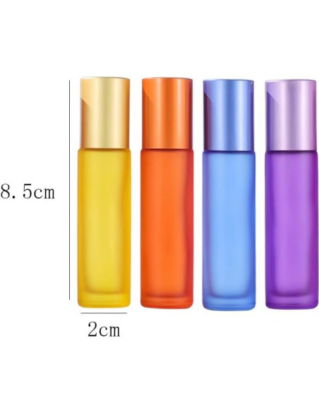 6 Botellas de Aceite Esencial Roller YORROR 10ml Vidrio Amarillo 6 Botellas de Aceite Esencial Roller YORROR 10ml Vidrio Amarillo