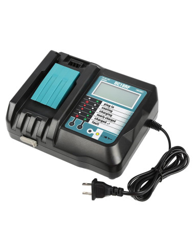 Cargador DC18RF Bslite 14.4V-18V con USB y Pantalla LCD
