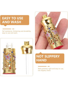 Botella de Perfume Rellenable Beavorty Vintage Dorada 24g 2