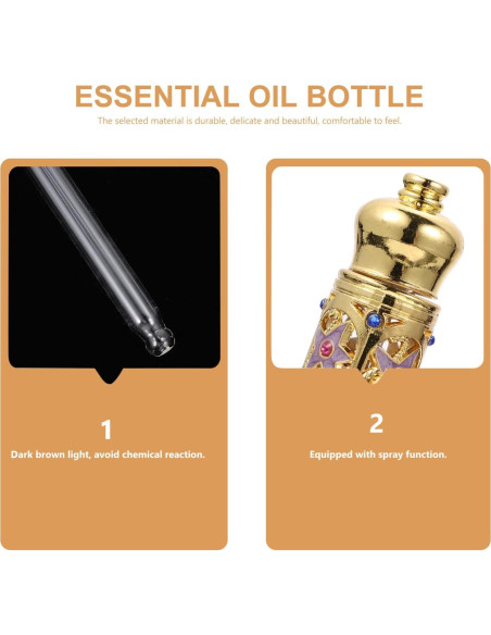 Botella de Perfume Rellenable Beavorty Vintage Dorada 24g Botella de Perfume Rellenable Beavorty Vintage Dorada 24g
