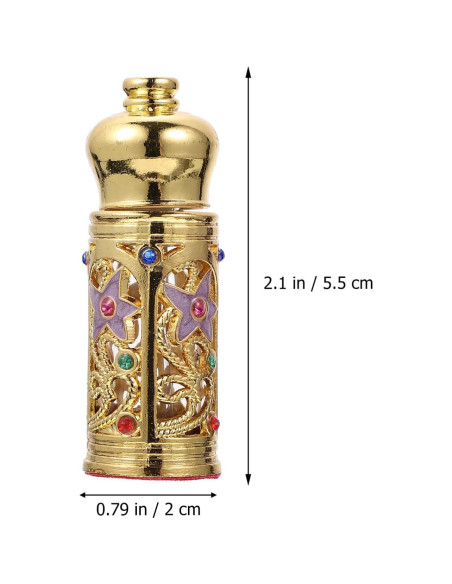 Botella de Perfume Rellenable Beavorty Vintage Dorada 24g Botella de Perfume Rellenable Beavorty Vintage Dorada 24g