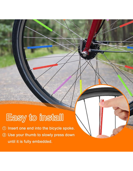 Cubiertas Reflectantes para Radios de Bicicleta HARFINGTON 36pcs Amarillo Cubiertas Reflectantes para Radios de Bicicleta HARFINGTON 36pcs Amarillo