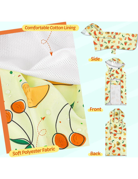 Abrigo de Lluvia Impermeable Weesiber para Perros Grandes - Frutas Amarillo Abrigo de Lluvia Impermeable Weesiber para Perros Grandes - Frutas Amarillo