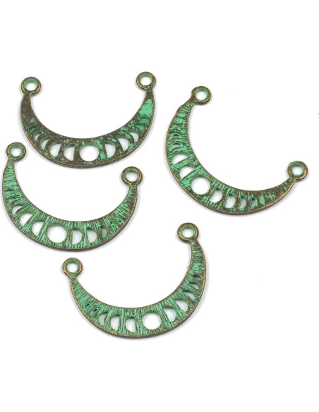 Colgante de cuentas de flor de cerezo Pátina bronce verde Colgante de cuentas de flor de cerezo Pátina bronce verde