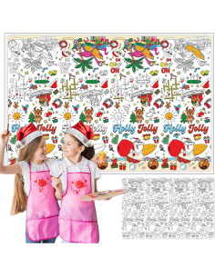 Mantel de Colorear Jumbo PHOGARY Navidad de Verano 180x120cm 2