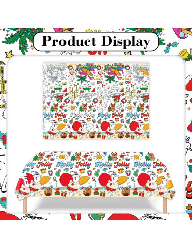 Mantel de Colorear Jumbo PHOGARY Navidad de Verano 180x120cm