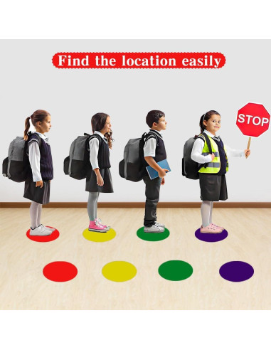Pegatinas de Piso Multicolores Fenreen 32 PCS 15 cm