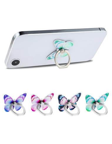Soporte para teléfono celular WLLHYF mariposa 4 PCS 360