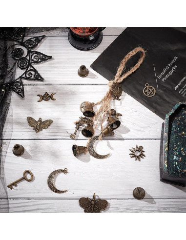 Kit de Campanas de Bruja DIY FREEBLOSS 20 Piezas Decoración