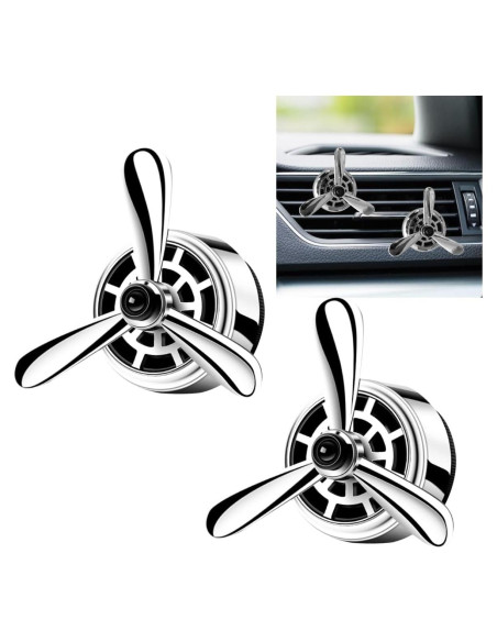 Clip Ambientador de Aire para Coche SMILFUY 2PCS Plata Clip Ambientador de Aire para Coche SMILFUY 2PCS Plata