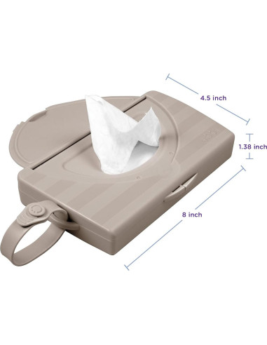 Dispensador de Toallitas Ubbi On-the-Go Taupe 22 Toallitas