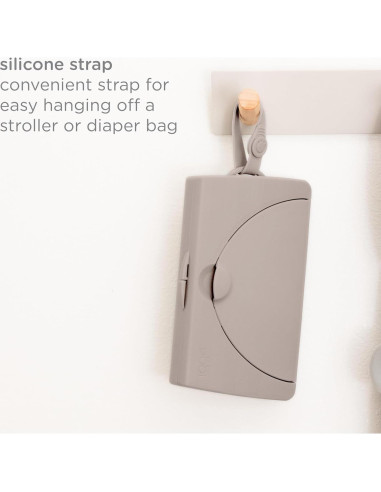 Dispensador de Toallitas Ubbi On-the-Go Taupe 22 Toallitas