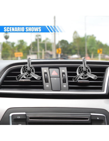 Clip Ambientador de Aire para Coche SMILFUY 2PCS Plata