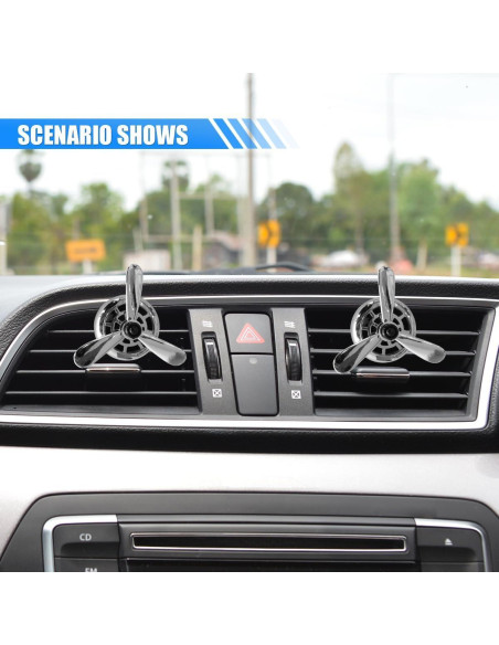 Clip Ambientador de Aire para Coche SMILFUY 2PCS Plata Clip Ambientador de Aire para Coche SMILFUY 2PCS Plata
