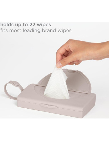 Dispensador de Toallitas Ubbi On-the-Go Taupe 22 Toallitas