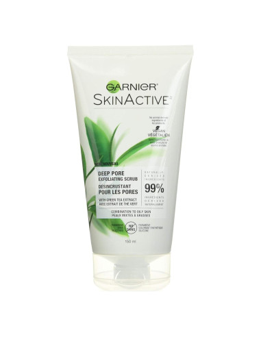 Exfoliante Facial Garnier SkinActive Té Verde 148 ml Piel Grasa