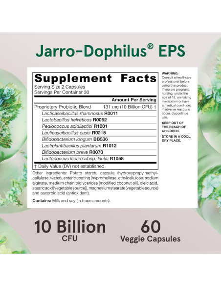 Probióticos Jarrow Formulas Jarro-Dophilus EPS 60 Cápsulas Probióticos Jarrow Formulas Jarro-Dophilus EPS 60 Cápsulas