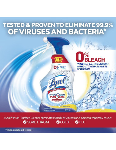 Limpiador Multiusos Lysol Peróxido de Hidrógeno 0.95L Cítrico