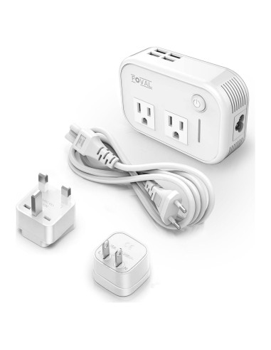 Convertidor de Voltaje FOVAL 220V a 110V 230W con USB