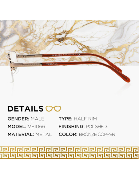 Gafas de Sol Versace VE1066 50mm Marco Metal Cobre Bronce Gafas de Sol Versace VE1066 50mm Marco Metal Cobre Bronce