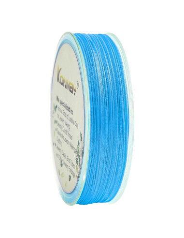 Hilo de Perlas Trenzado KONMAY 0.12mm 24lb Azul 91.44m