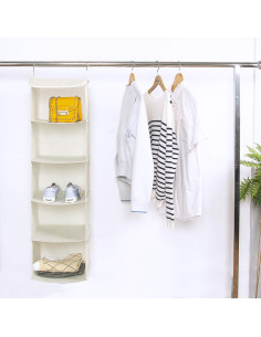 Organizador Colgante de Closet BrilliantJo 5 Estantes Beige 2