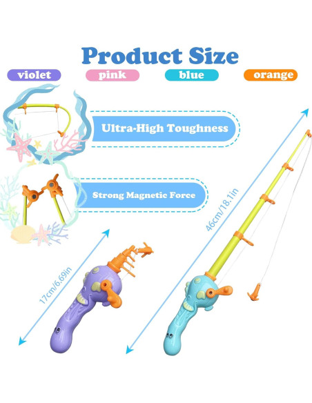 Juego de Pesca Magnético 3 Piezas Brillianceice para Niños