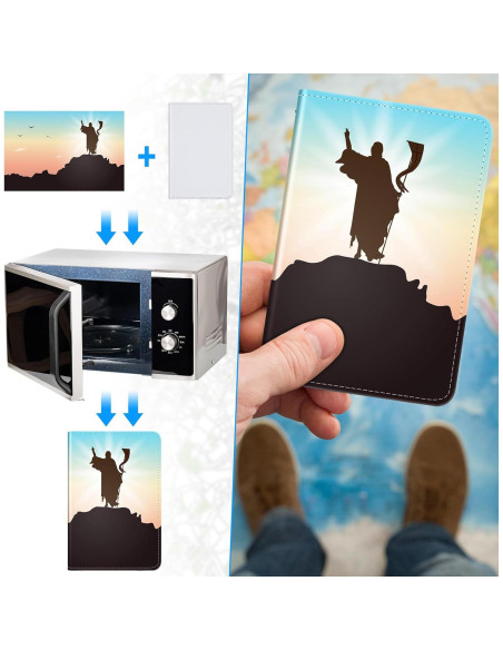 8 Fundas de Pasaporte de Sublimación Yeaqee - Cuero PU Blanco 8 Fundas de Pasaporte de Sublimación Yeaqee - Cuero PU Blanco