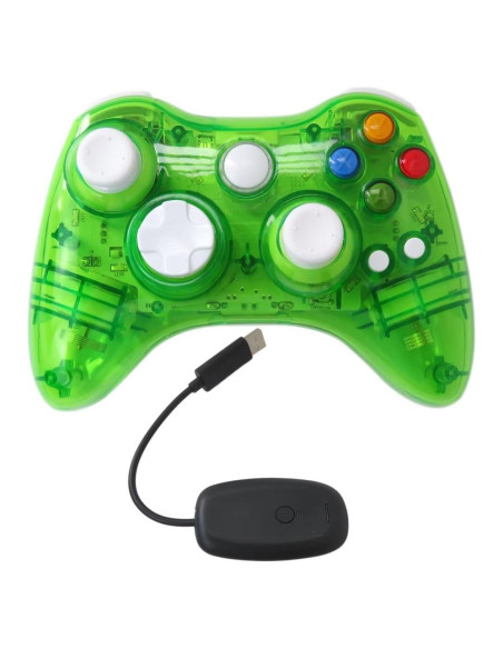 Controlador Inalámbrico INGQI para Xbox 360 Verde con Vibración Controlador Inalámbrico INGQI para Xbox 360 Verde con Vibración