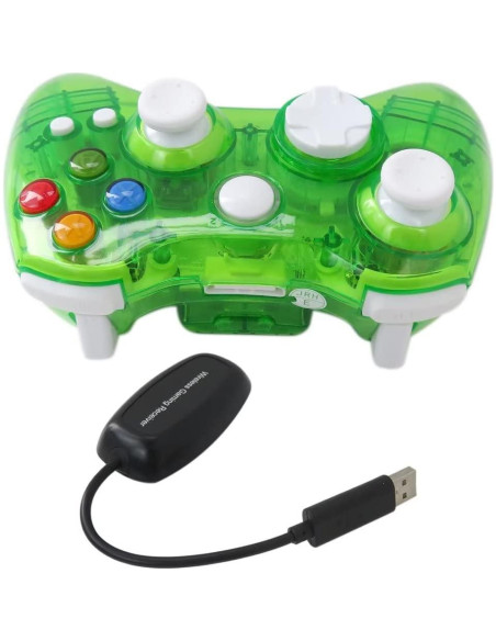 Controlador Inalámbrico INGQI para Xbox 360 Verde con Vibración Controlador Inalámbrico INGQI para Xbox 360 Verde con Vibración