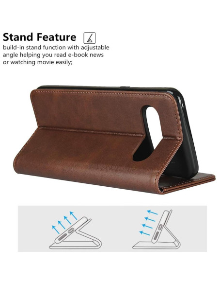 Funda de Cartera iCoverCase para LG V60 ThinQ 5G - Cuero PU Marrón Funda de Cartera iCoverCase para LG V60 ThinQ 5G - Cuero PU Marrón