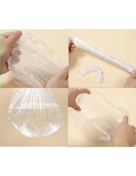 100 Gorras de Ducha Desechables Borsicge 52.1 cm Impermeables 100 Gorras de Ducha Desechables Borsicge 52.1 cm Impermeables