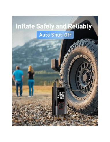 Compresor de Aire Portátil OMQ ATJ005 150 PSI Batería 10000 mAh
