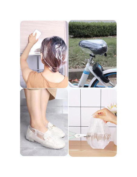 100 Gorras de Ducha Desechables Borsicge 52.1 cm Impermeables 100 Gorras de Ducha Desechables Borsicge 52.1 cm Impermeables
