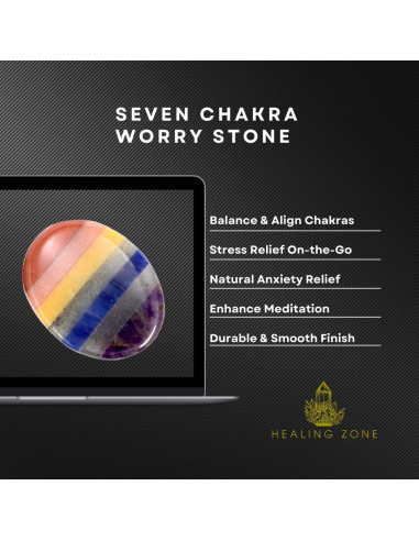 Piedra de Preocupación HEALING ZONE 7 Chakras Juego de 2