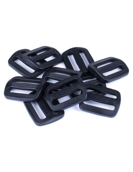 Deslizadores Tri-Glide Plástico Negro Paracord Planet 1" Paquete de 10 Deslizadores Tri-Glide Plástico Negro Paracord Planet 1" Paquete de 10