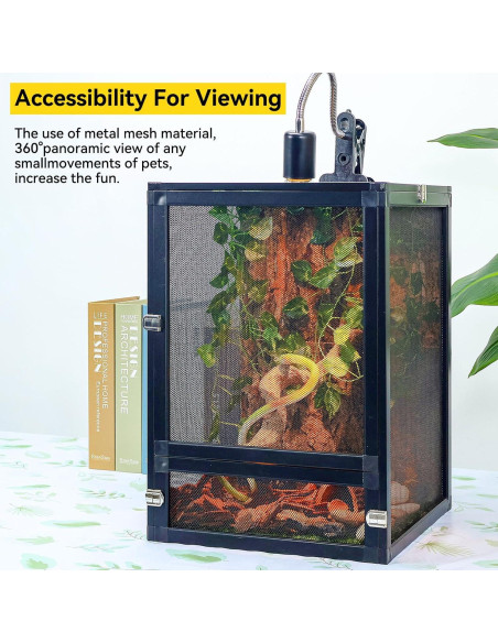 Terrario Plegable Runduck 13 Galones 360 para Reptiles Negro Terrario Plegable Runduck 13 Galones 360 para Reptiles Negro