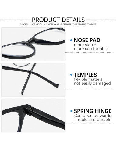 5 Gafas de Lectura Bloqueadoras de Luz Azul VIDEBLA - Unisex