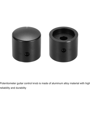 Perillas de Potenciómetro Aluminio MECCANIXITY 3 Pcs 6mm Negro