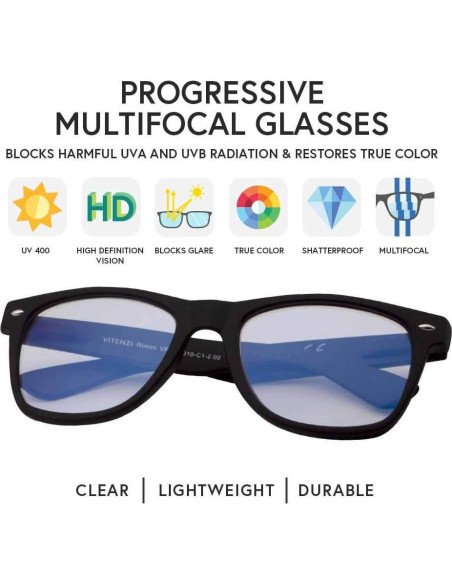 Gafas Progresivas VITENZI Rimini Unisex con Filtro Luz Azul Gafas Progresivas VITENZI Rimini Unisex con Filtro Luz Azul