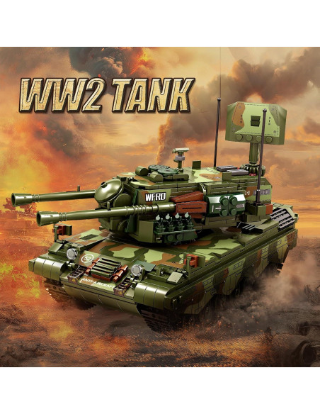 Set de Bloques de Construcción Tanque Militar RC 1101 Piezas Set de Bloques de Construcción Tanque Militar RC 1101 Piezas