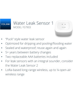Kit de Inicio Hogar Inteligente YoLink con 4 Sensores de Agua 2