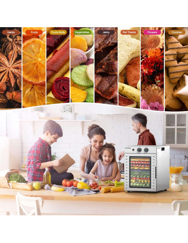 Deshidratador de Alimentos ROVRAk 12 Bandejas Acero Inoxidable