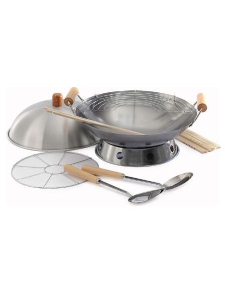 Juego de Wok Norpro 10 Piezas Acero 35.5 cm Juego de Wok Norpro 10 Piezas Acero 35.5 cm